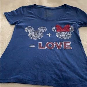 GUC S Disney Store blue Mickey and Minnie T-shirt
